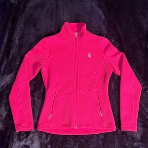 Womens Pink Spyder Zip Up Jacket